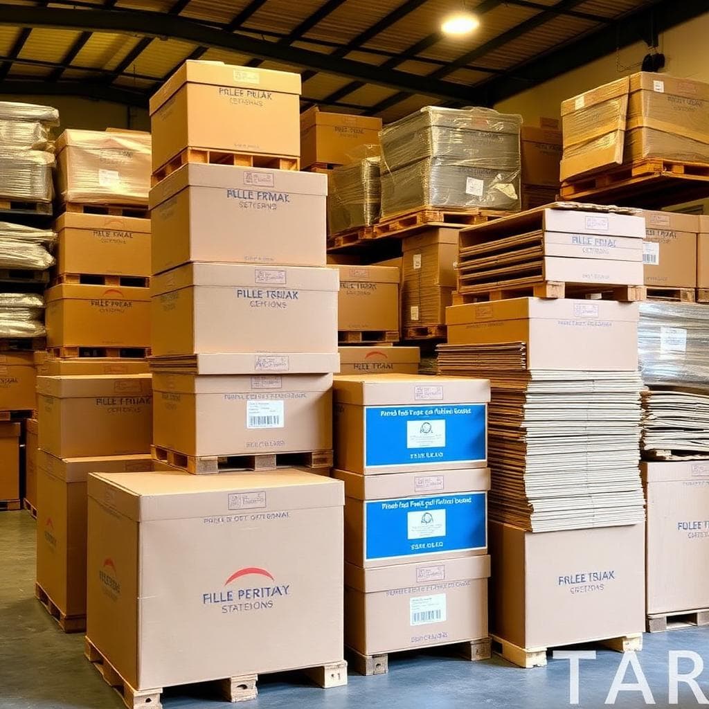 Packaged garments ready for global shipping and international bulk orders